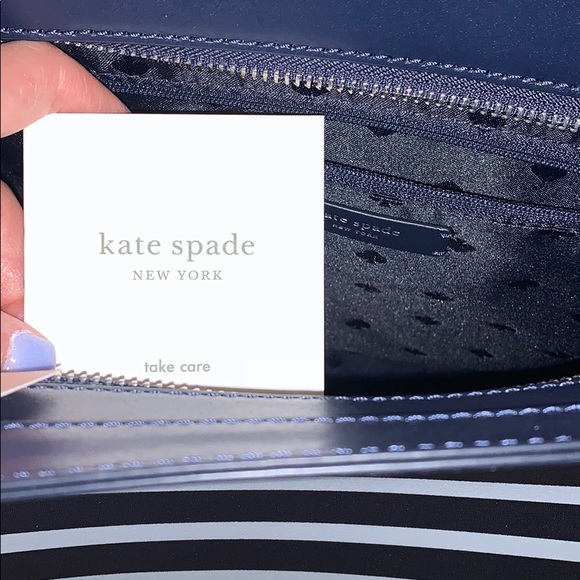 NWT Kate Spade ♠️ Janie Medium Blue Striped Tote - Picture 13 of 15